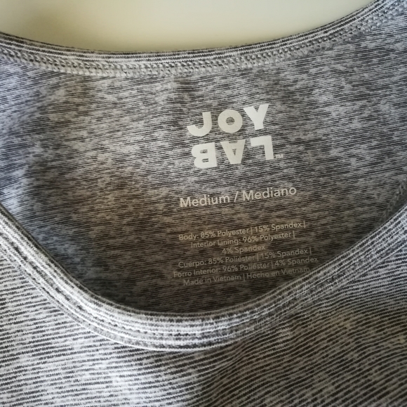 Joylab light grey gray high neck sport bra medium - Picture 7 of 9